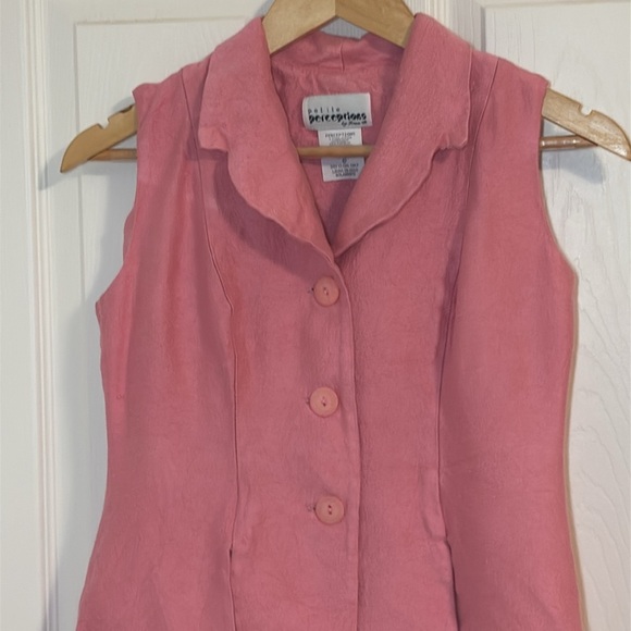 Vintage Pink Top, sleeveless jacket, 4P - Picture 2 of 6
